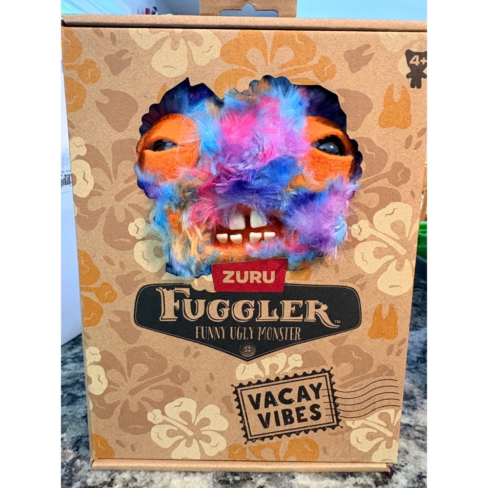 Zuru Fuggler Funny Ugly Monster Vacay Vibes Multi-Color Tie Dye Plush Toy Teeth